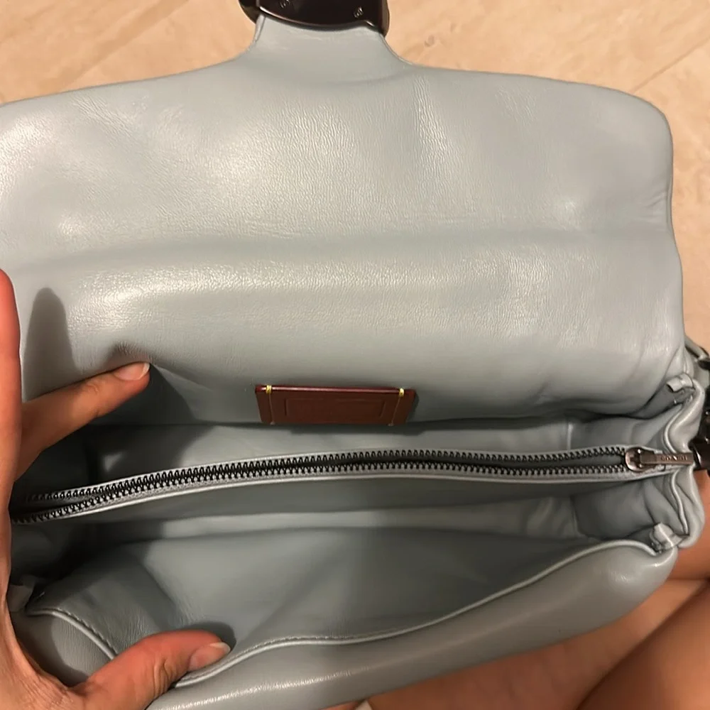 LIGHT BLUE LARGE SIZE COACH PILLOW TABBY - Picture 6 of 9